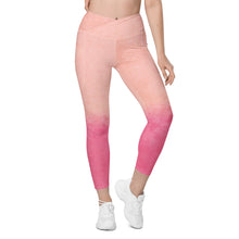 Load image into Gallery viewer, strawberry pop crossover leggings with pockets