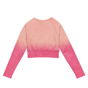 strawberry pop long-sleeve crop top