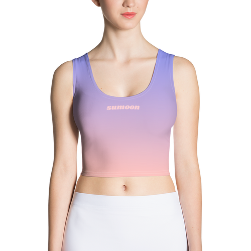 sunset fitted cropped tank