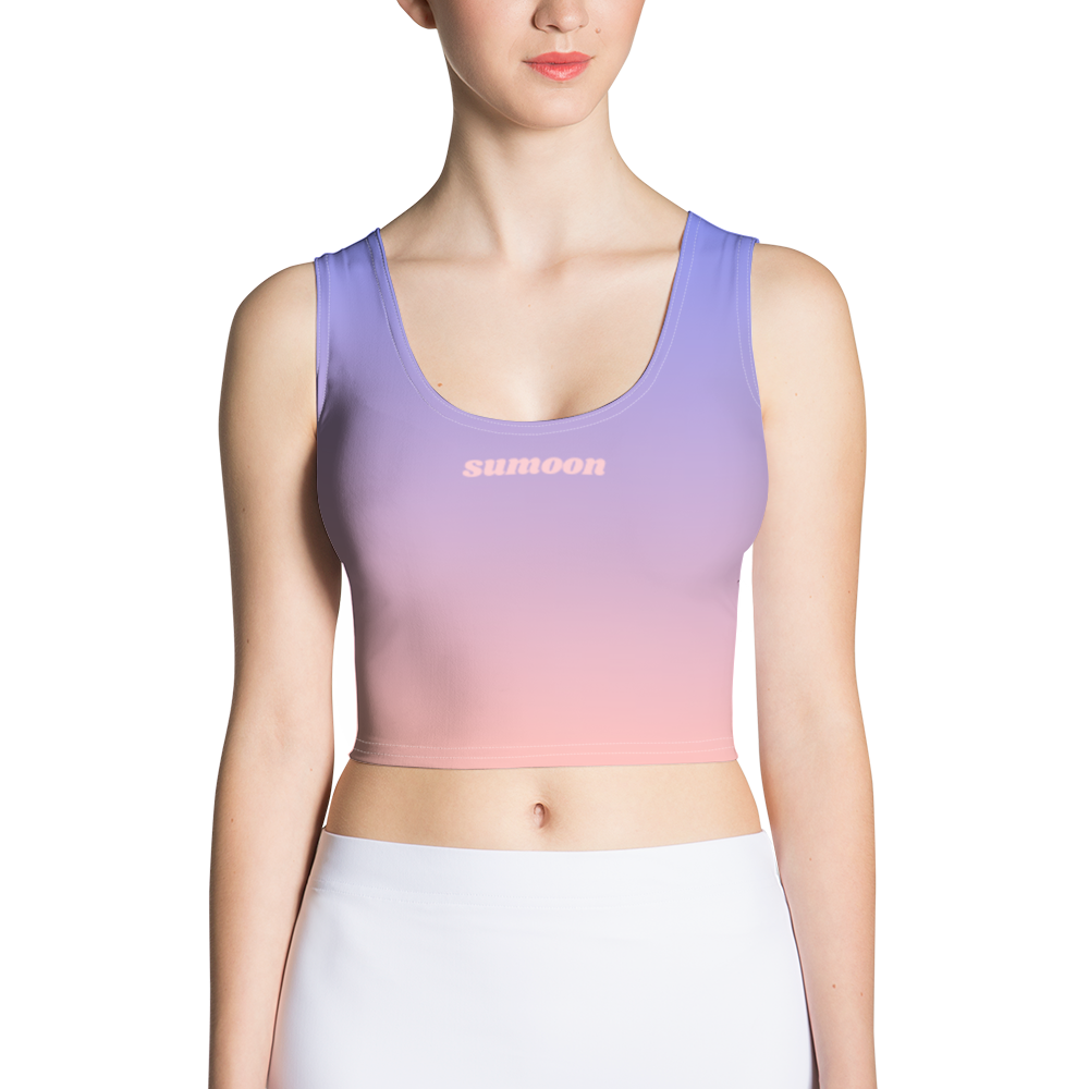 sunset fitted cropped tank