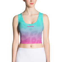 Load image into Gallery viewer, cheetah print ombré fitted cropped tank