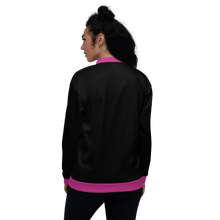 Load image into Gallery viewer, black &amp; pink bomber jacket