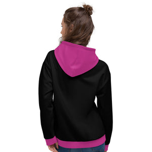 black & pink hoodie