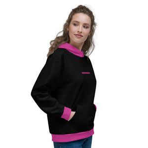 black & pink hoodie