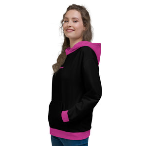 black & pink hoodie