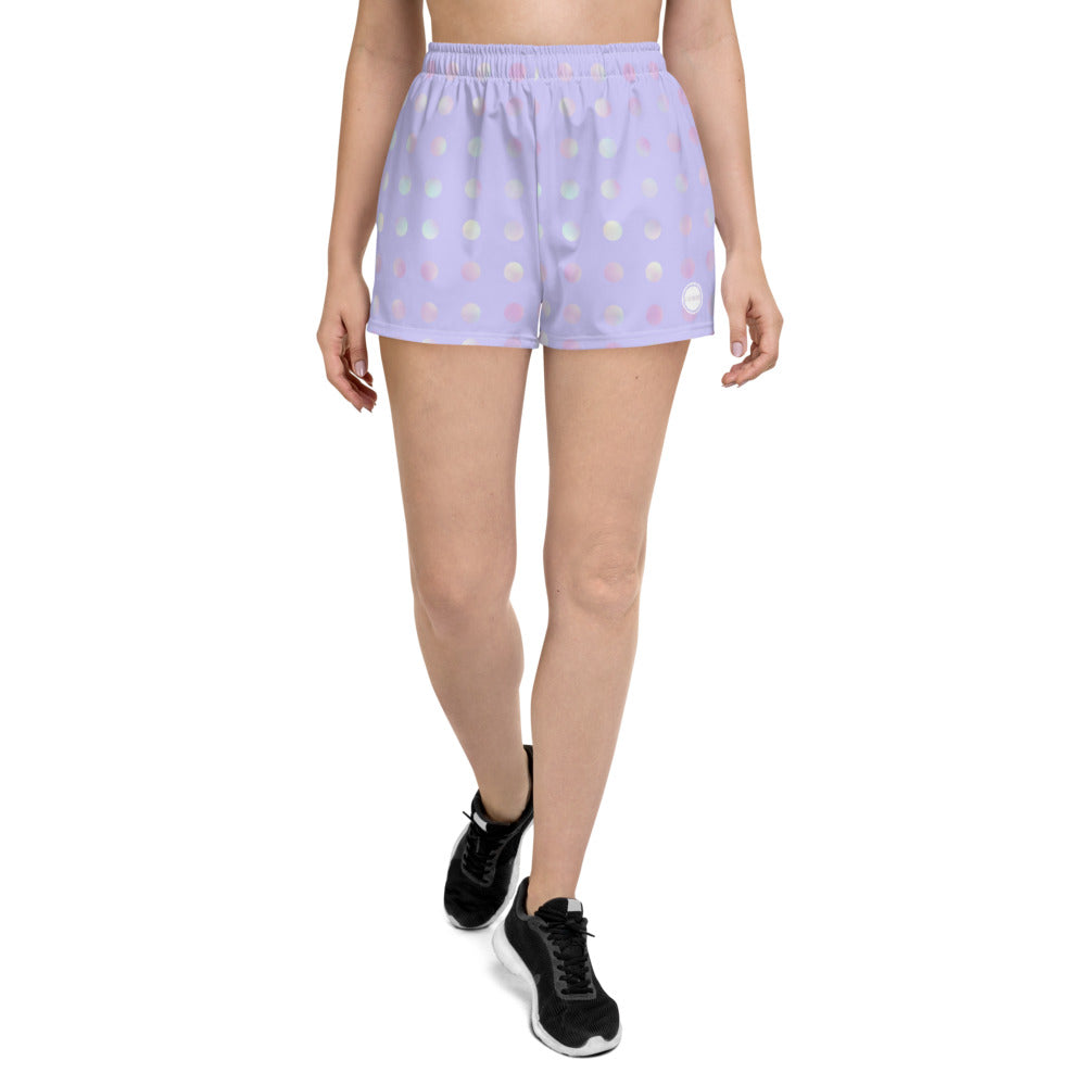 pastel purple polka-dot athletic shorts – Sumoon Collection