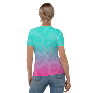 cheetah print ombré t-shirt