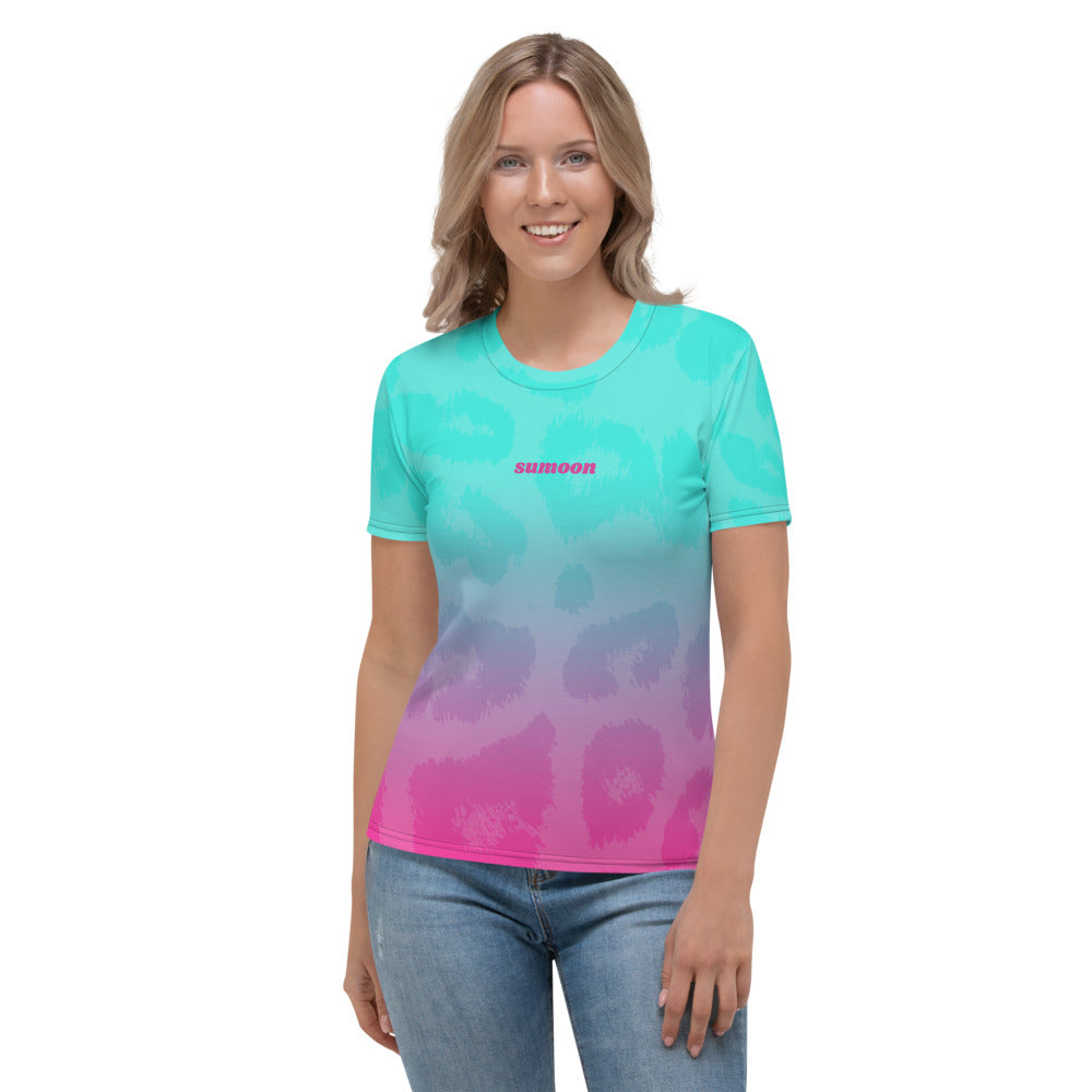 cheetah print ombré t-shirt