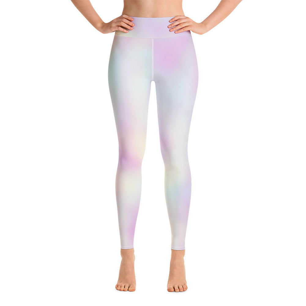 pastel tie-dye high-waisted leggings