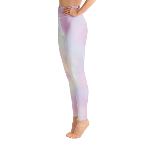 pastel tie-dye high-waisted leggings