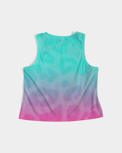 cheetah print ombré cropped tank