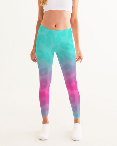 cheetah print ombré mid-rise leggings