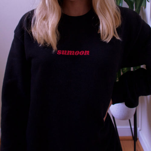 embroidered logo sweatshirt