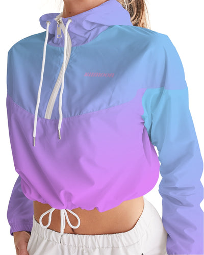 grape cropped windbreaker