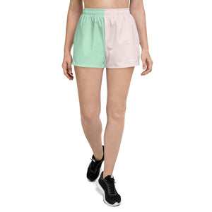 minty cotton candy athletic shorts