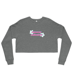 floral logo cropped sweatshirt