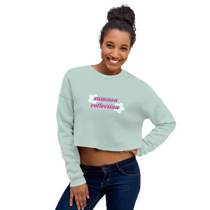 floral logo cropped sweatshirt