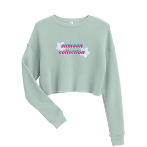 floral logo cropped sweatshirt