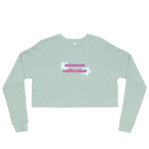 floral logo cropped sweatshirt