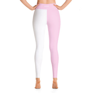 half&half pink high-waisted leggings