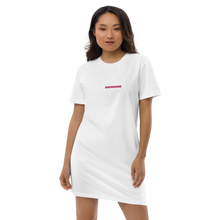 Load image into Gallery viewer, white embroidered logo t-shirt dress