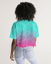 Load image into Gallery viewer, cheetah print ombré cropped tee