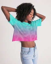 Load image into Gallery viewer, cheetah print ombré cropped tee