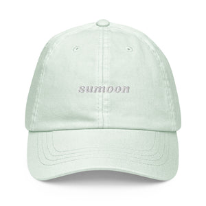 pastel mint embroidered logo cap