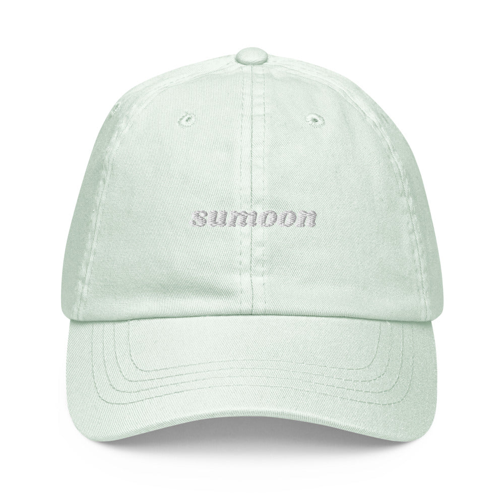 pastel mint embroidered logo cap