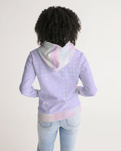 Load image into Gallery viewer, pastel purple polka-dot hoodie