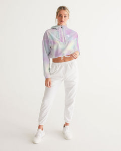 pastel tie-dye cropped windbreaker