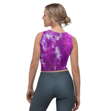 Load image into Gallery viewer, purple marble fitted cropped tank