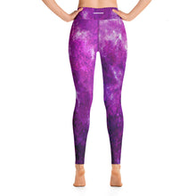 Load image into Gallery viewer, purple marble high-waisted leggings