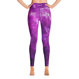 purple marble high-waisted leggings