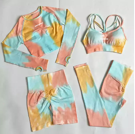 seamless peachy tie-dye set