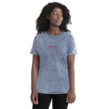 Load image into Gallery viewer, embroidered logo denim t-shirt