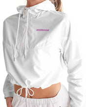 Load image into Gallery viewer, white cropped windbreaker