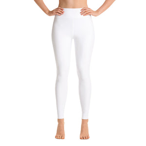 white high-waisted leggings