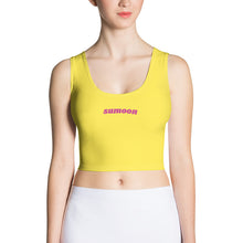 Load image into Gallery viewer, yellow fitted cropped tank