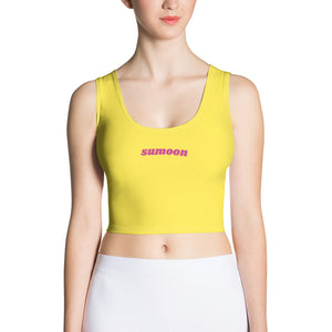 yellow fitted cropped tank