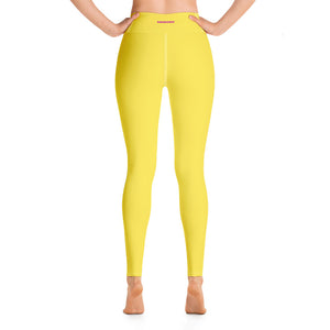 yellow high-waisted leggings